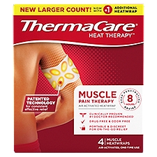 ThermaCare Heat Therapy Muscle Pain Therapy Heatwraps, 4 count