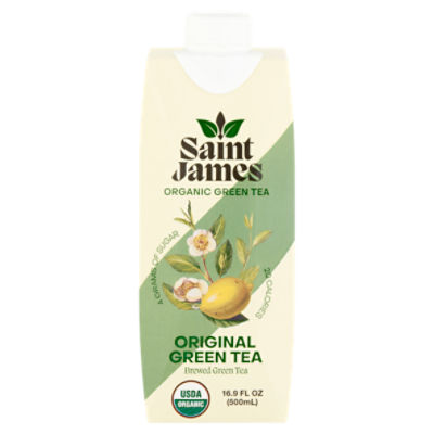 Saint James Original Organic Brewed Green Tea, 16.9 fl oz