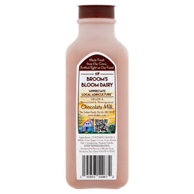 Broom's Bloom Dairy Chocolate Milk, 1 pint