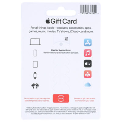 APPLE $25 GIFT CARD, 1 each