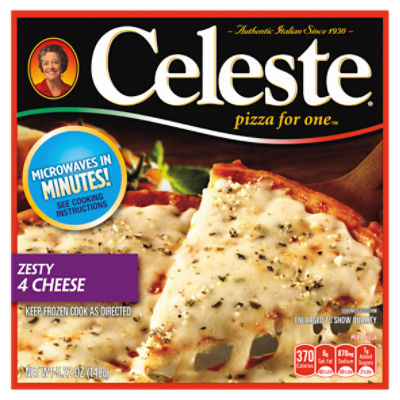 CELESTE Pizza for One Zesty 4 Cheese Individual Microwavable Frozen, Pizza