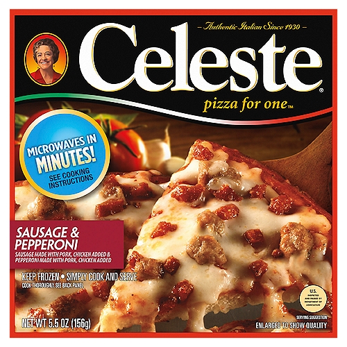 Celeste Pizza for One Sausage & Pepperoni Pizza, 5.5 oz