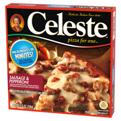 Celeste Pizza for One Sausage & Pepperoni Pizza, 5.5 oz