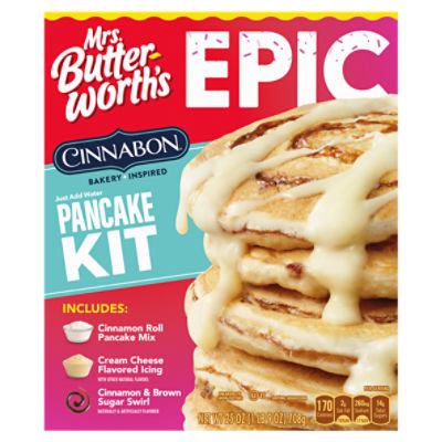 Mrs. Butterworth's Cinnabon Bakery Inspired Epic Pancake Kit, 25 oz