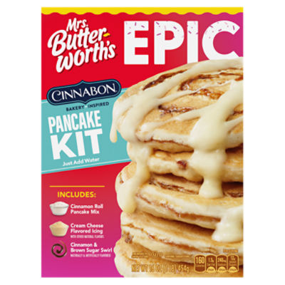 Mrs. Butterworth's Epic Cinnabon Bakery inspired Pancake Kit, 16 oz