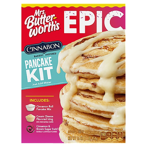 Mrs. Butterworth's Epic Cinnabon Bakery inspired Pancake Kit, 16 oz.