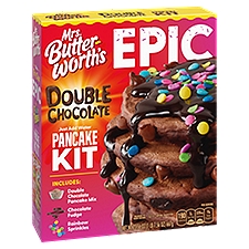 Mrs. Butterworth's EPIC Double Chocolate Pancake Mix Kit, 23.5 oz.