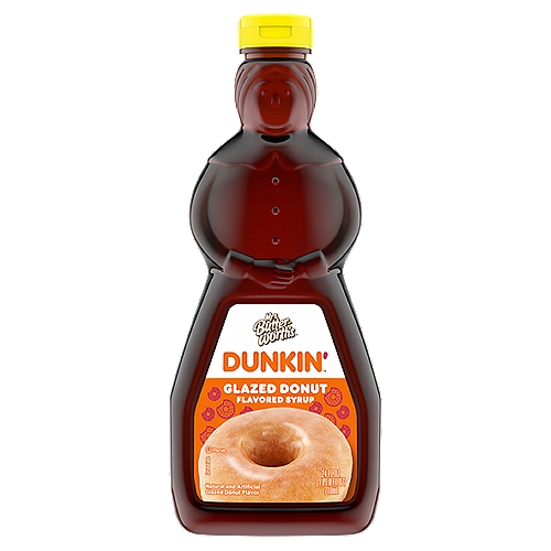 Mrs. Butterworth's Dunkin' Glazed Donut Flavored Pancake Syrup Breakfast Topping, 24 oz.