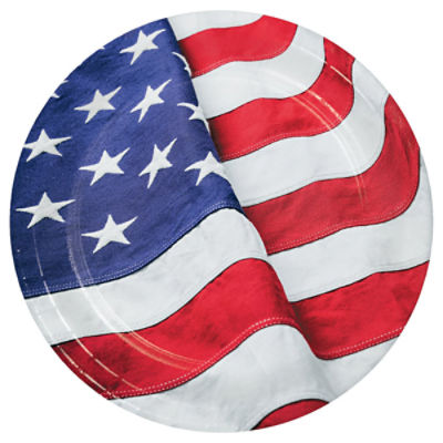 Say Hooray! Freedom Flag 9 Inch Plates, 8 Count