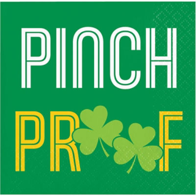 Irish Wishes Pinch Proof Beverage Napkins, 16 Count