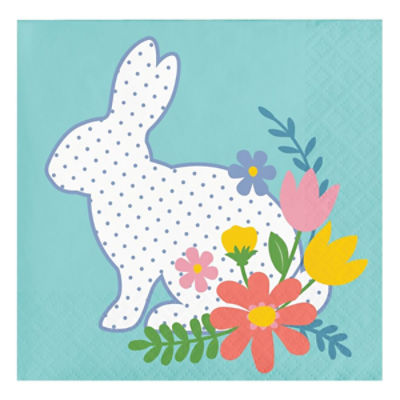 Say Hooray! Bunny Bliss Beverage Napkin, 16 Count