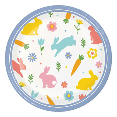 Say Hooray! Bunny Bliss 9 Inch Party Plates, 8 Count
