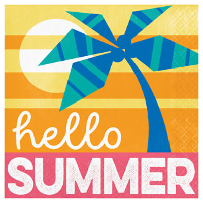 Summer Fun Paper Lunch Napkins, 16 Count