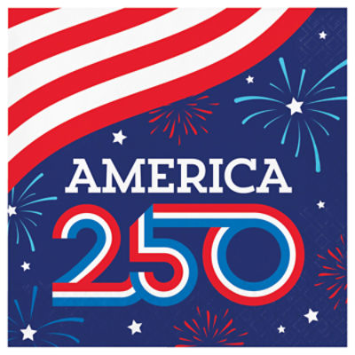 Say Hooray! Lady Liberty, America's 250th Birthday Lunch Napkins, 16 Count