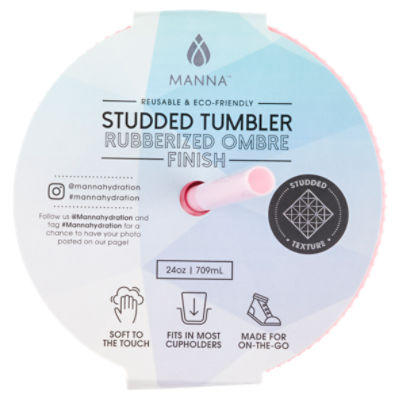 Manna Pink Rubberized Studded Tumbler