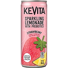 Kevita Sparkling Lemonade With Prebiotics, Strawberry Naturally Flavored, 12 Fl Oz