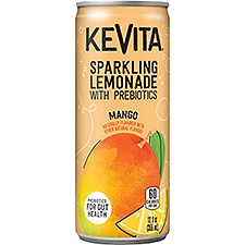 Kevita Sparkling Lemonade With Prebiotics, Mango Naturally Flavored, 12 Fl Oz