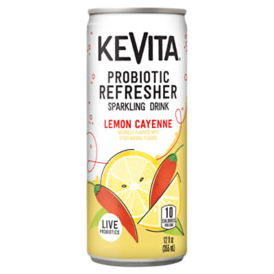 KeVita Lemon Cayenne Probiotic Refresher Sparkling Drink, 12 fl oz