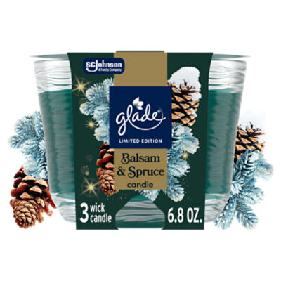 Glade Balsam & Spruce Candle Limited Edition, 3 count, 6.8 oz