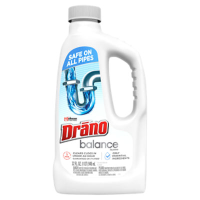 Drano Balance Clog Remover, Drain Declogger with Only Essential Ingredients, 32 oz