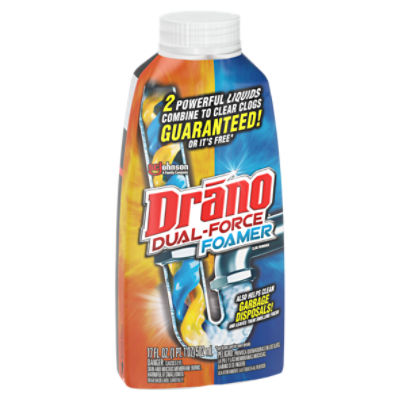 Drāno DualForce Foamer, Clog Remover