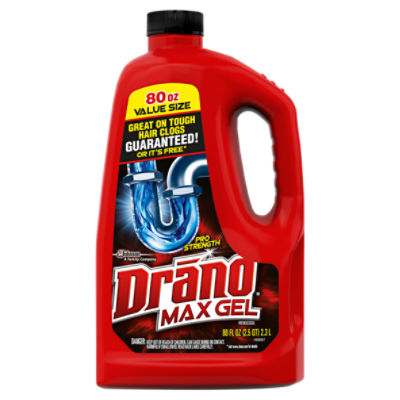 Drano Max Gel Clog Remover, Drain Clog Remover, 80 oz, 80 Fluid ounce