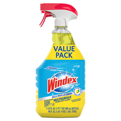Windex MultiSurface Disinfectant Cleaner Trigger Bottle, Citrus, 23 fl