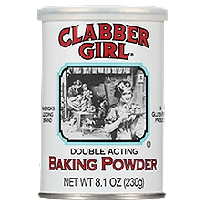 Clabber Girl Baking Powder, Double Acting, 8.1 Ounce
