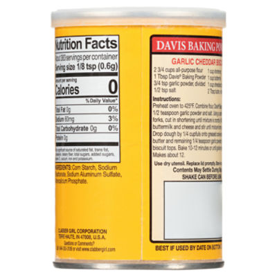 Davis Double Acting Baking Powder, 8.1 oz