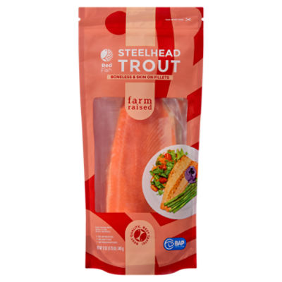 RedFish Steelhead Trout Boneless & Skin on Fillets, 12 oz