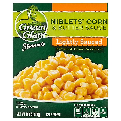 Green Giant Steamers Lightly Sauced Niblets Corn & Butter Sauce, 10 oz