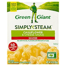 Green Giant Simply Steam Cauliflower & Cheese Sauce, Sauced, 10 Ounce
