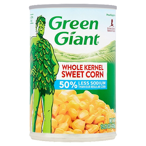 Green Giant Whole Kernel Sweet Corn, 15.25 oz
Non-BPA lining*
*Can lining produced without the intentional addition of BPA.