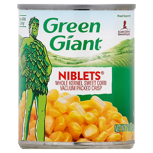 Green Giant Niblets Whole Kernel Sweet Corn, 7 oz
Non-BPA lining*
*Can lining produced without the intentional addition of BPA.