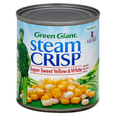 Green Giant Steam Crisp Super Sweet Yellow & White Whole Kernel Corn, 11 oz