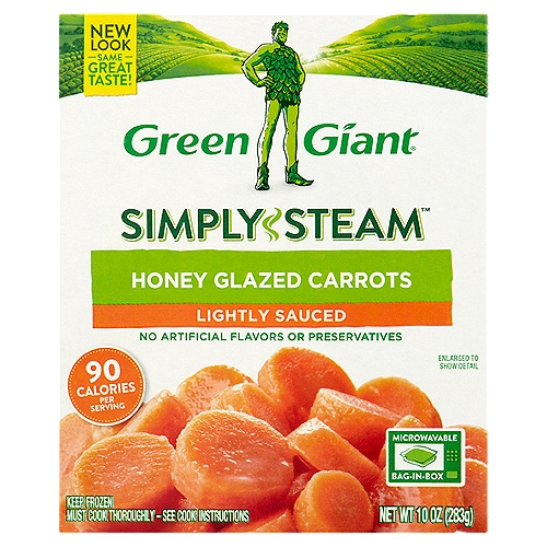 Green Giant Simply Steam Lightly Sauced Honey Glazed Carrots, 10 oz