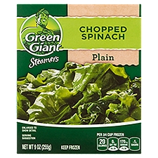 Green Giant Steamers Plain, Chopped Spinach, 9 Ounce