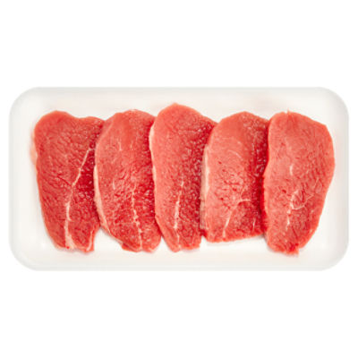 USDA Choice Beef Eye Round Steaks, Boneless, Thin Sliced, Average Weight 1 lb Pack