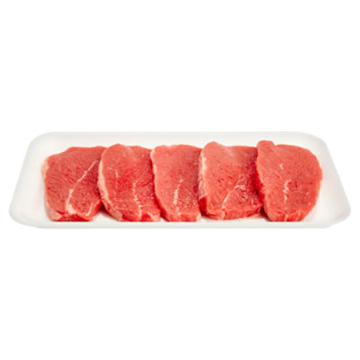 USDA Choice Beef Eye Round Steaks, Boneless, Thin Sliced, Average Weight 1 lb Pack