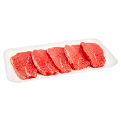 USDA Choice Beef Eye Round Steaks, Boneless, Thin Sliced, Average Weight 1 lb Pack