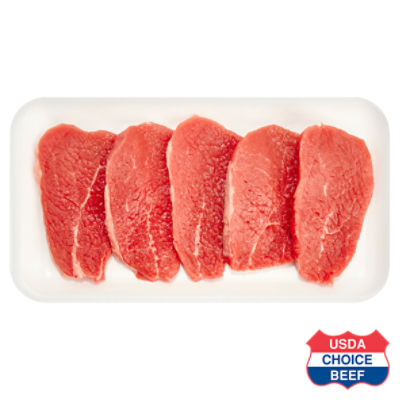 USDA Choice Beef, Boneless Thin Eye Round Steak.