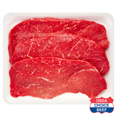 USDA Choice Beef, Boneless, Top Round Steak, Family Pack