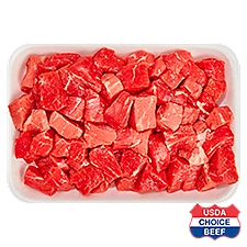 USDA Choice Beef Boneless Top Round Cubes, 1 pound, 1 Pound