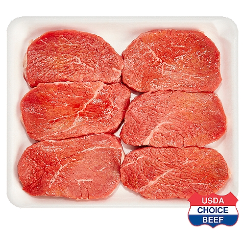 USDA Choice Beef, Boneless, Eye Round Steak, Family Pack