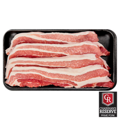 Chairman's Reserve Prime Pork Rib Belly, Sliced, Boneless, Average Weight 1 lb Pack
