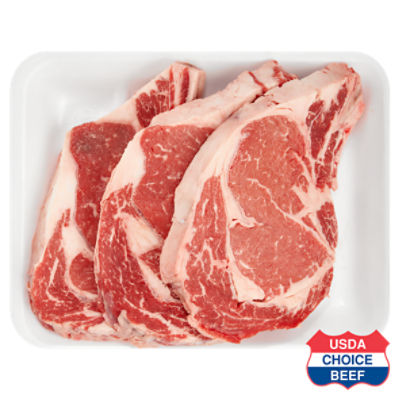 USDA Choice Beef Ribeye Steaks, Bone In, Family Pack, Average Weight 3.5 lbs