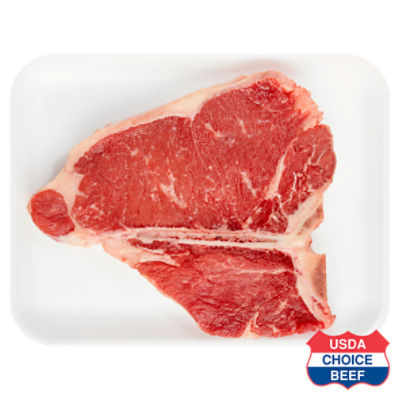 USDA Choice Beef Loin Porterhouse Steak, Bone In, Average Weight 1 lb Pack