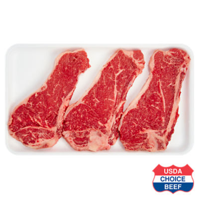 USDA Choice Beef Bone-In, New York Strip Steak, Thin Cut, 1 pound
