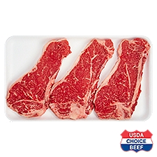 USDA Choice Beef Bone-In, New York Strip Steak, Thin Cut, 1 pound