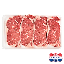 USDA Choice Beef, Thin, New York Strip Steak, Boneless